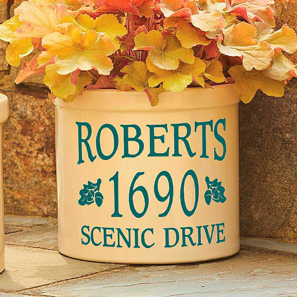 Plow & Hearth Acorn-Styled Personalized Crock