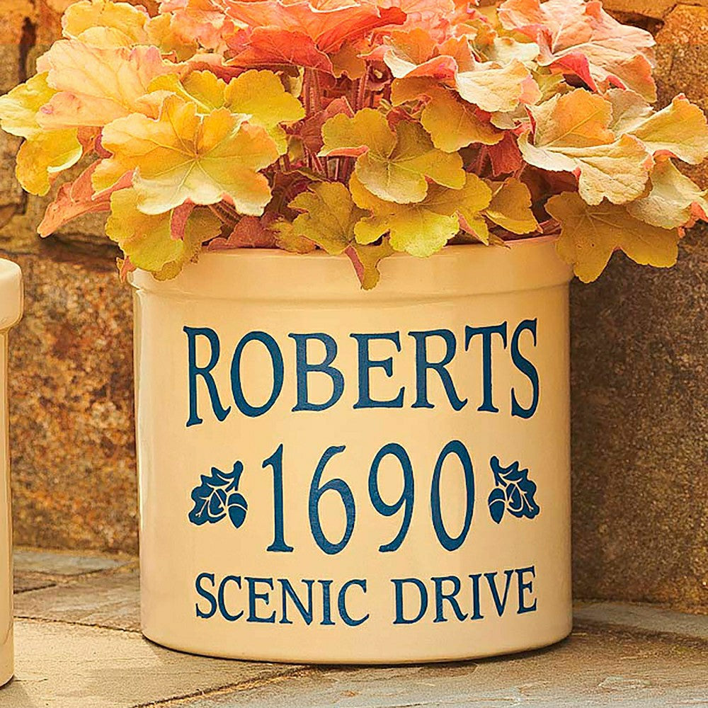 Plow & Hearth Acorn-Styled Personalized Crock