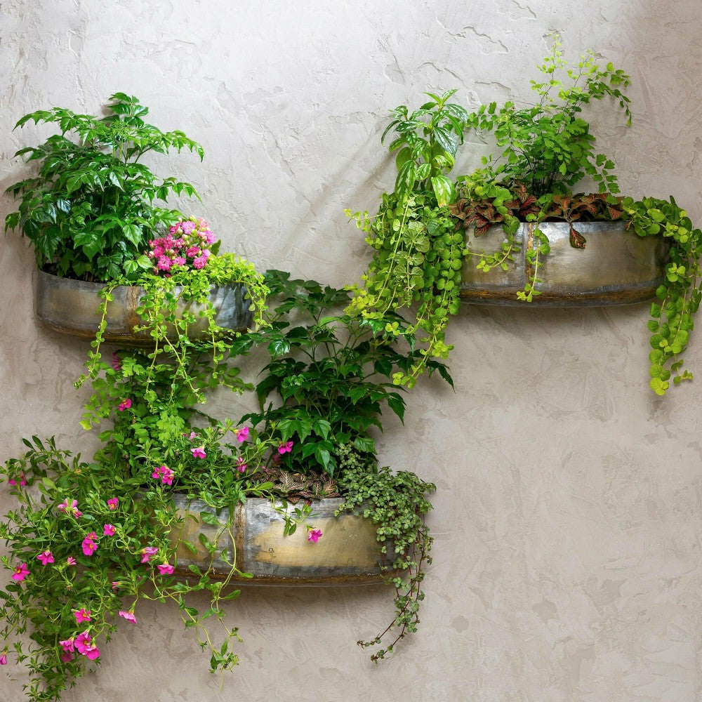 Plow & Hearth Metal Planter Set of 3