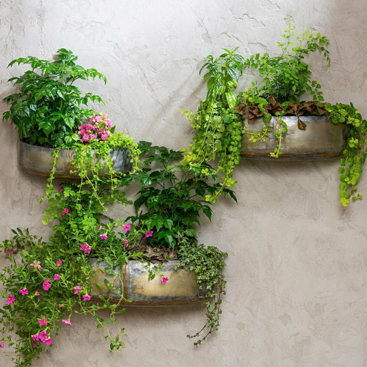 Plow & Hearth Metal Planter Set of 3