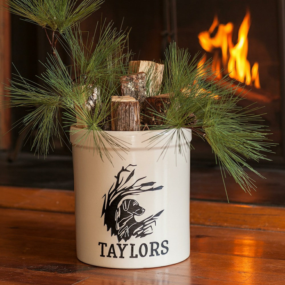 Plow & Hearth Personalized Labrador Stoneware Crock, 2 Gallons