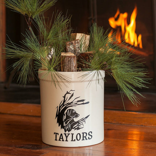 Plow & Hearth Personalized Labrador Stoneware Crock, 2 Gallons