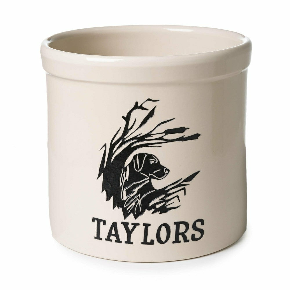 Plow & Hearth Personalized Labrador Stoneware Crock, 2 Gallons