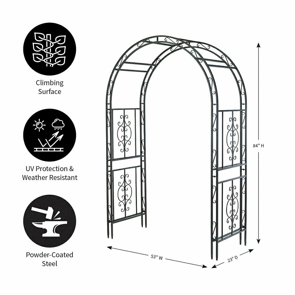 Plow & Hearth Montebello Iron Garden Arbor