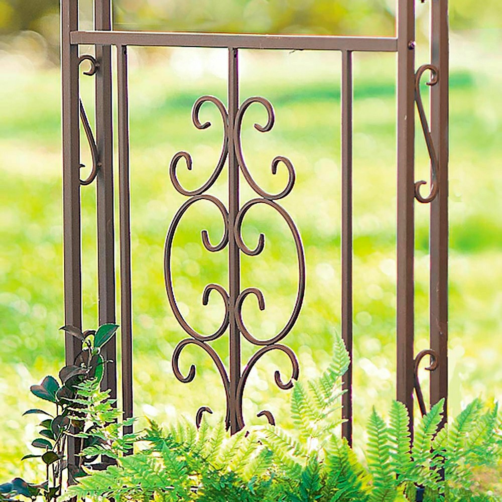 Plow & Hearth Iron Montebello Arbor with Gate