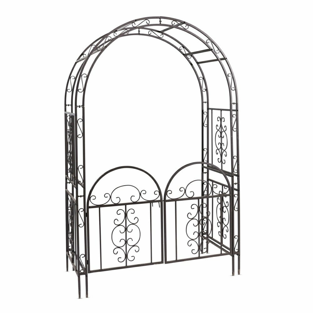 Plow & Hearth Iron Montebello Arbor with Gate