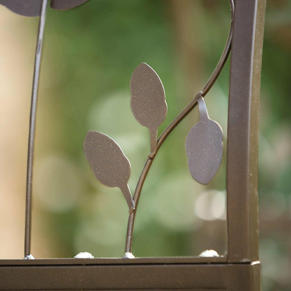 Plow & Hearth Metal Garden Arbor with Tree of Life Design