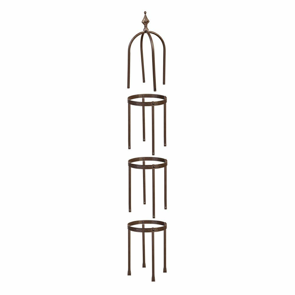 Plow & Hearth 7' Powder-Coated Steel Garden Obelisk, Bronze