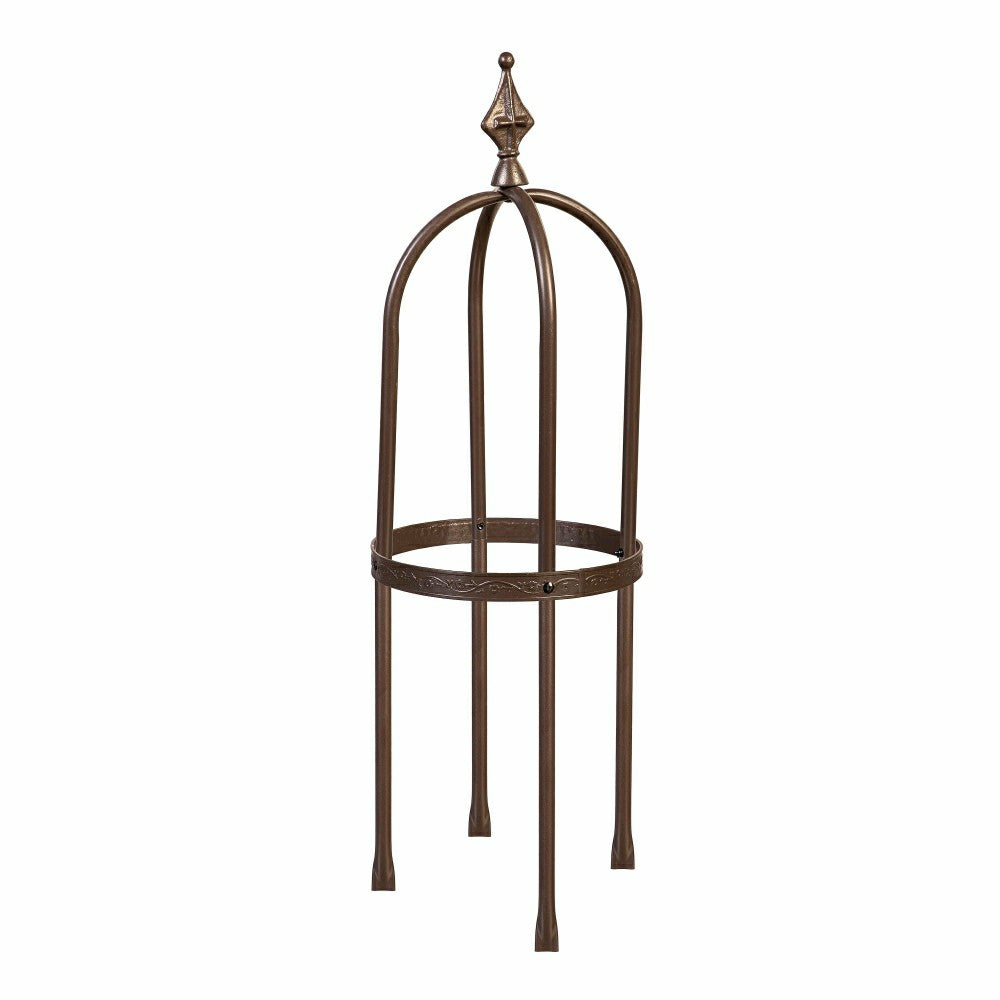 Plow & Hearth 7' Powder-Coated Steel Garden Obelisk, Bronze