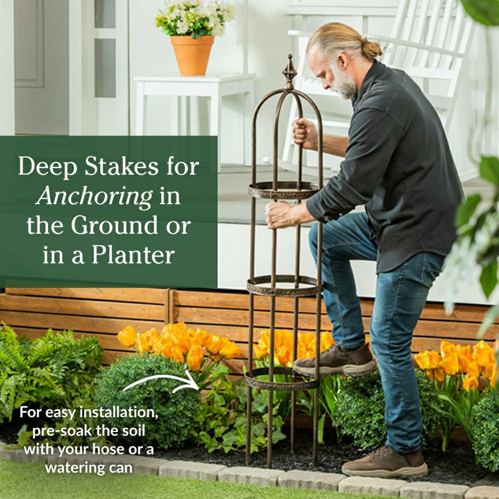 Plow & Hearth Steel Garden Obelisk