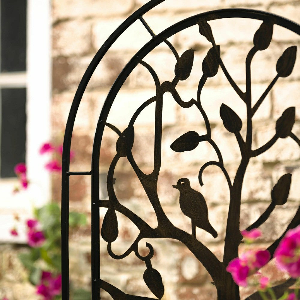 Plow & Hearth Metal Garden Trellis w/Tree of Life Design