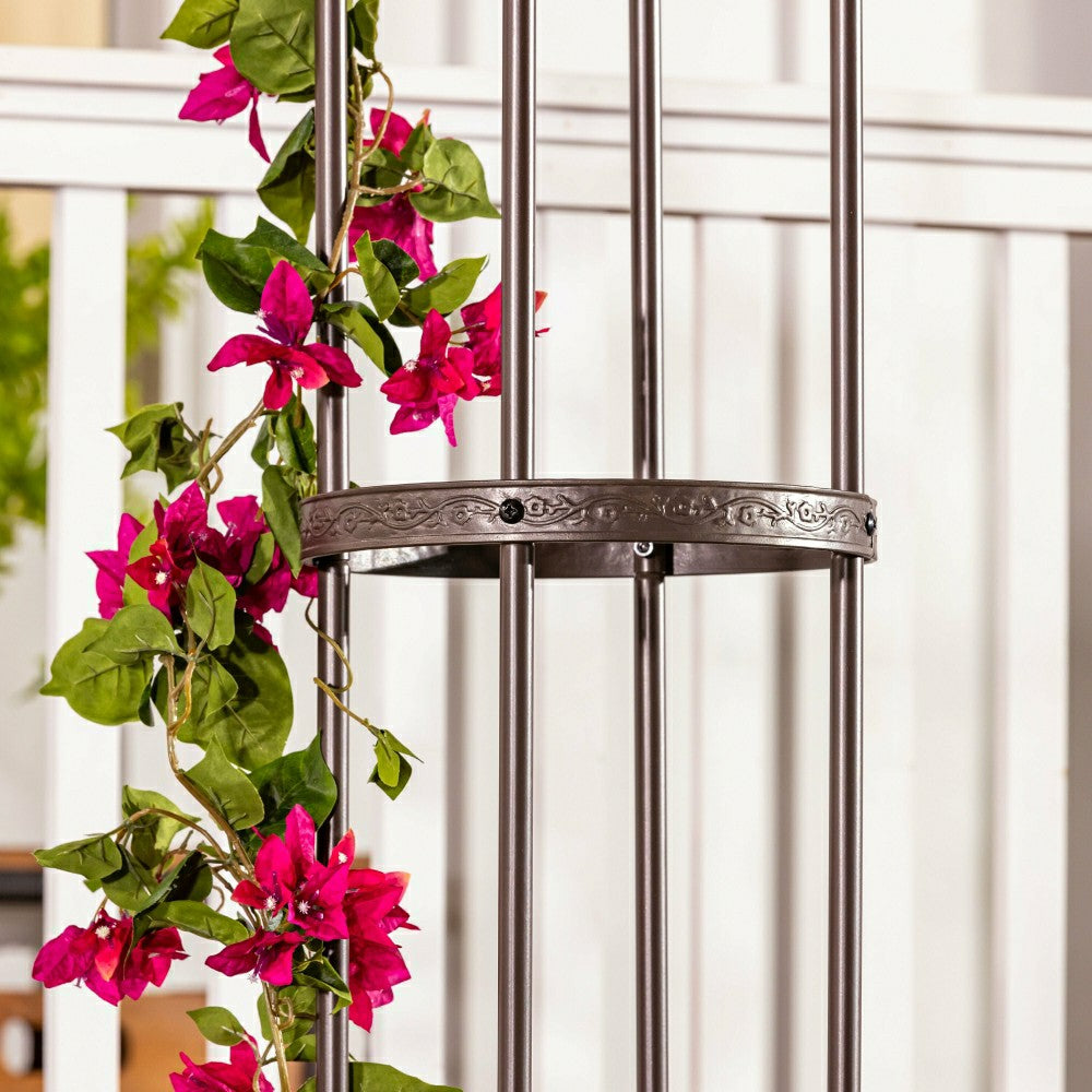 Plow & Hearth 7' Powder-Coated Steel Garden Obelisk