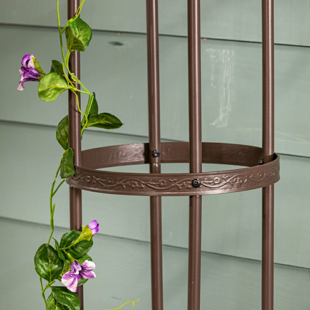 Plow & Hearth 5' Powder-Coated Steel Garden Obelisk