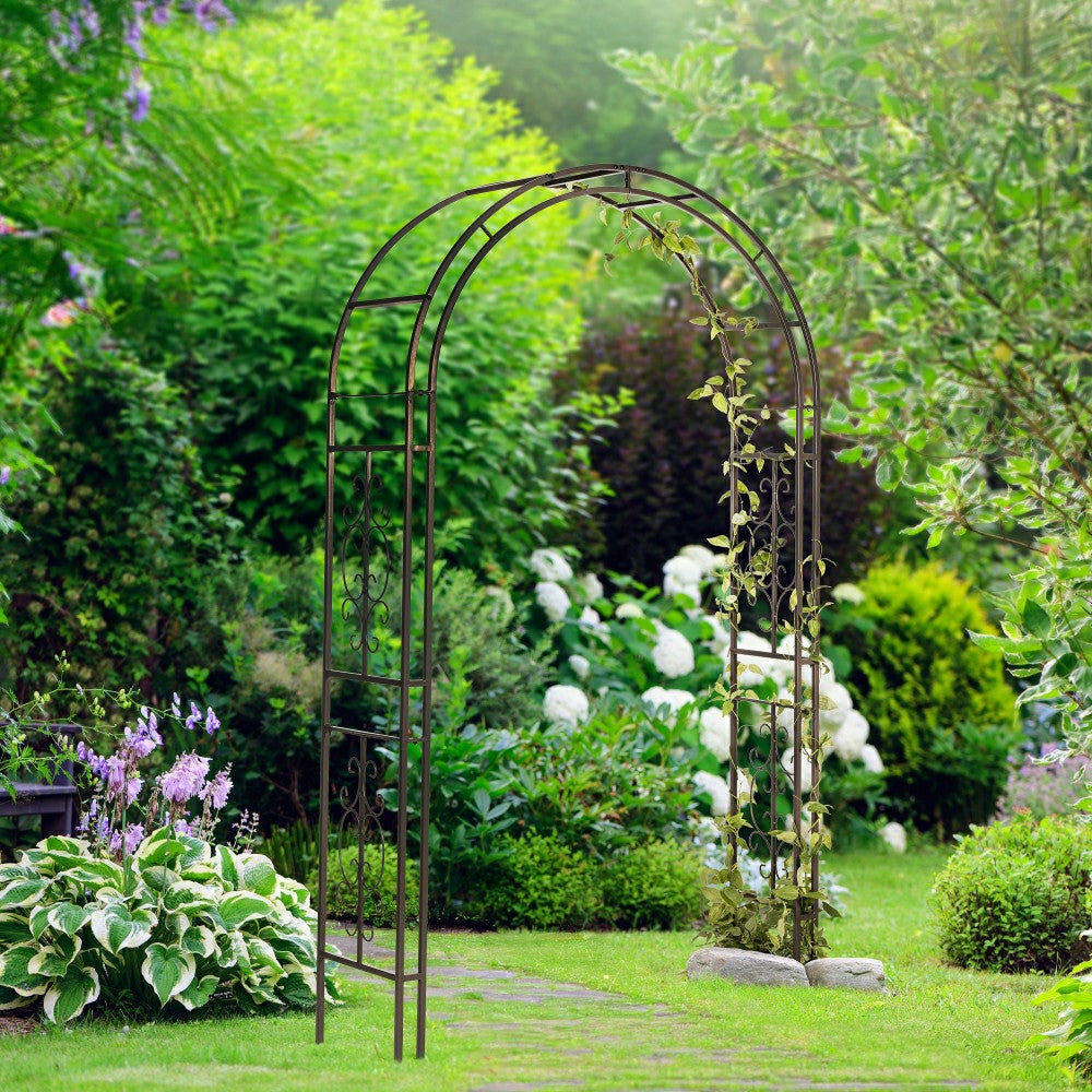 Plow & Hearth Bronze Montebello Slimline Garden Arbor