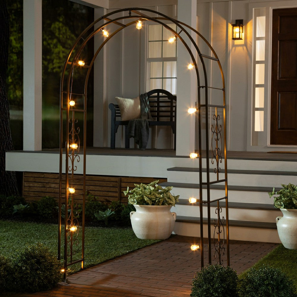 Plow & Hearth Bronze Montebello Slimline Garden Arbor