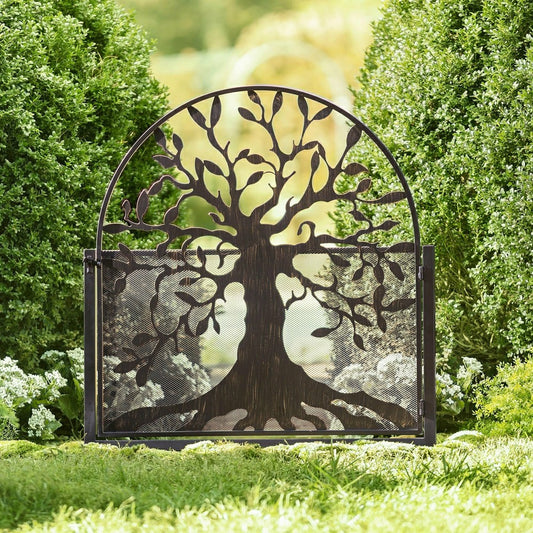 Plow & Hearth Metal Garden Gate with Tree of Life Design