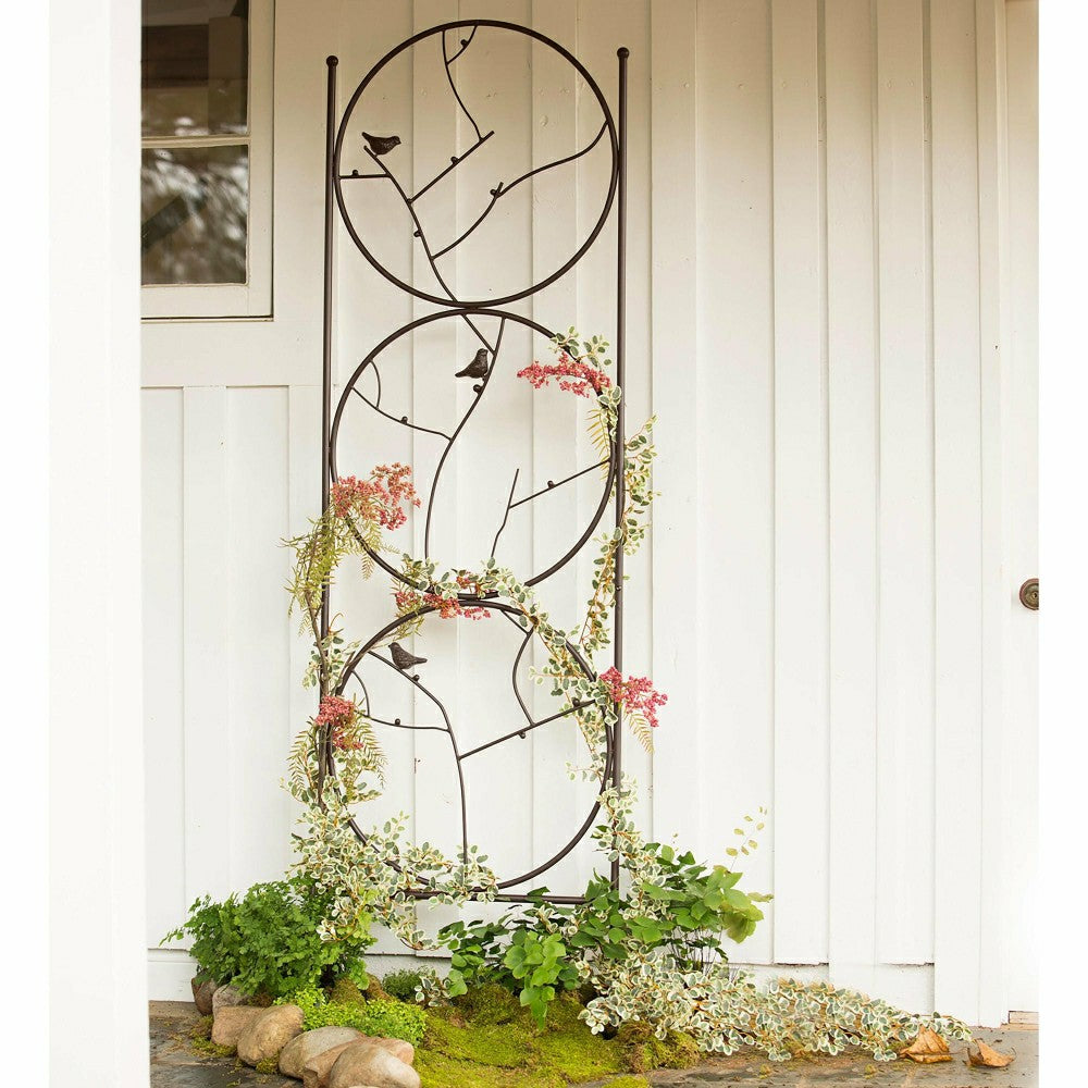 Plow & Hearth Circle Of Birds Trio Garden Trellis