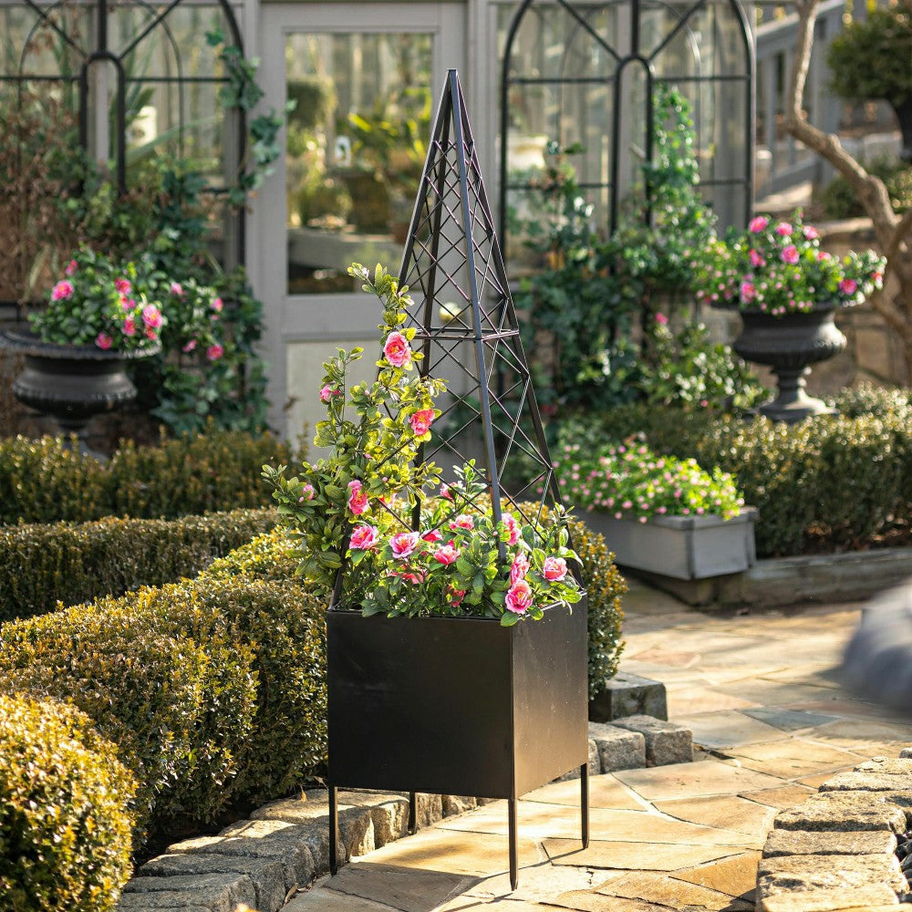 Plow & Hearth Triangular Obelisk Planter