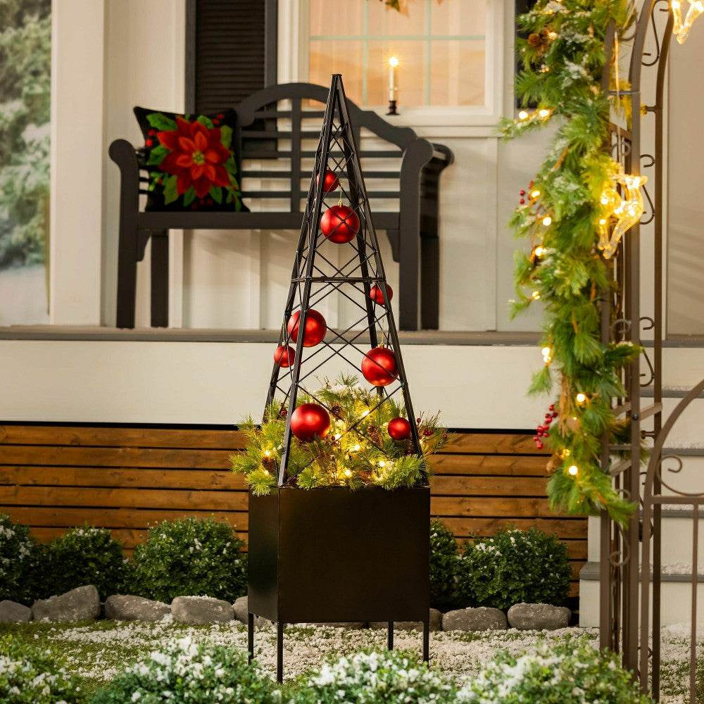 Plow & Hearth Triangular Obelisk Planter