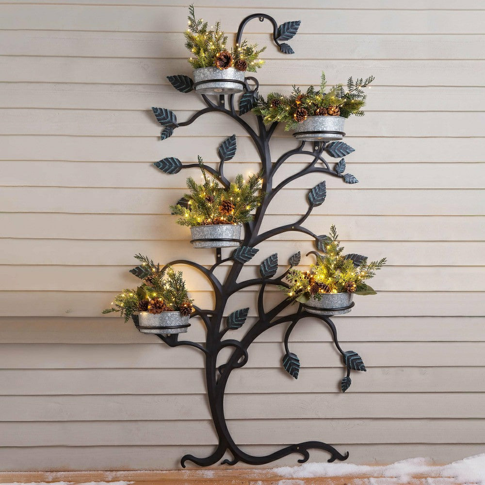Plow & Hearth Hanging Tree Trellis with Pot Holders