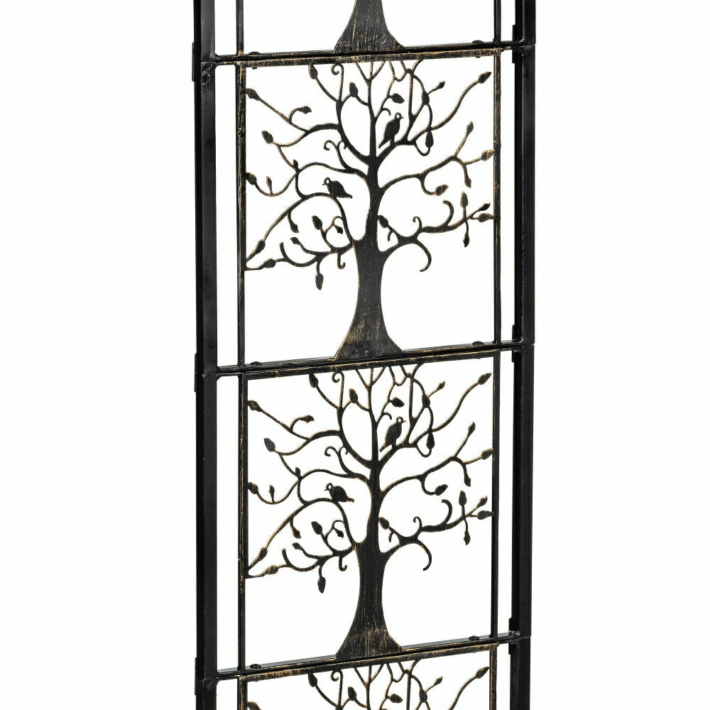Plow & Hearth Tree of Life Metal Lattice Trellis with Planter Stand