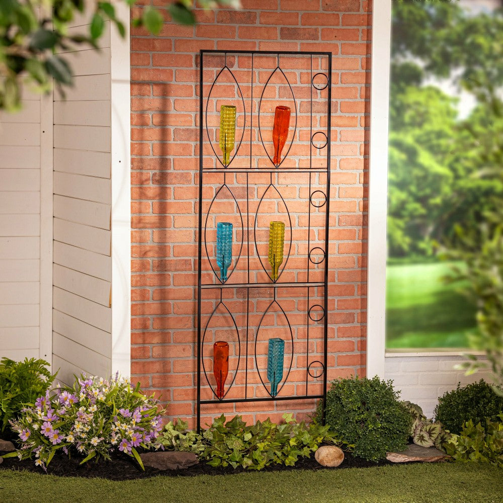 Plow & Hearth Bottle Holder Metal Trellis