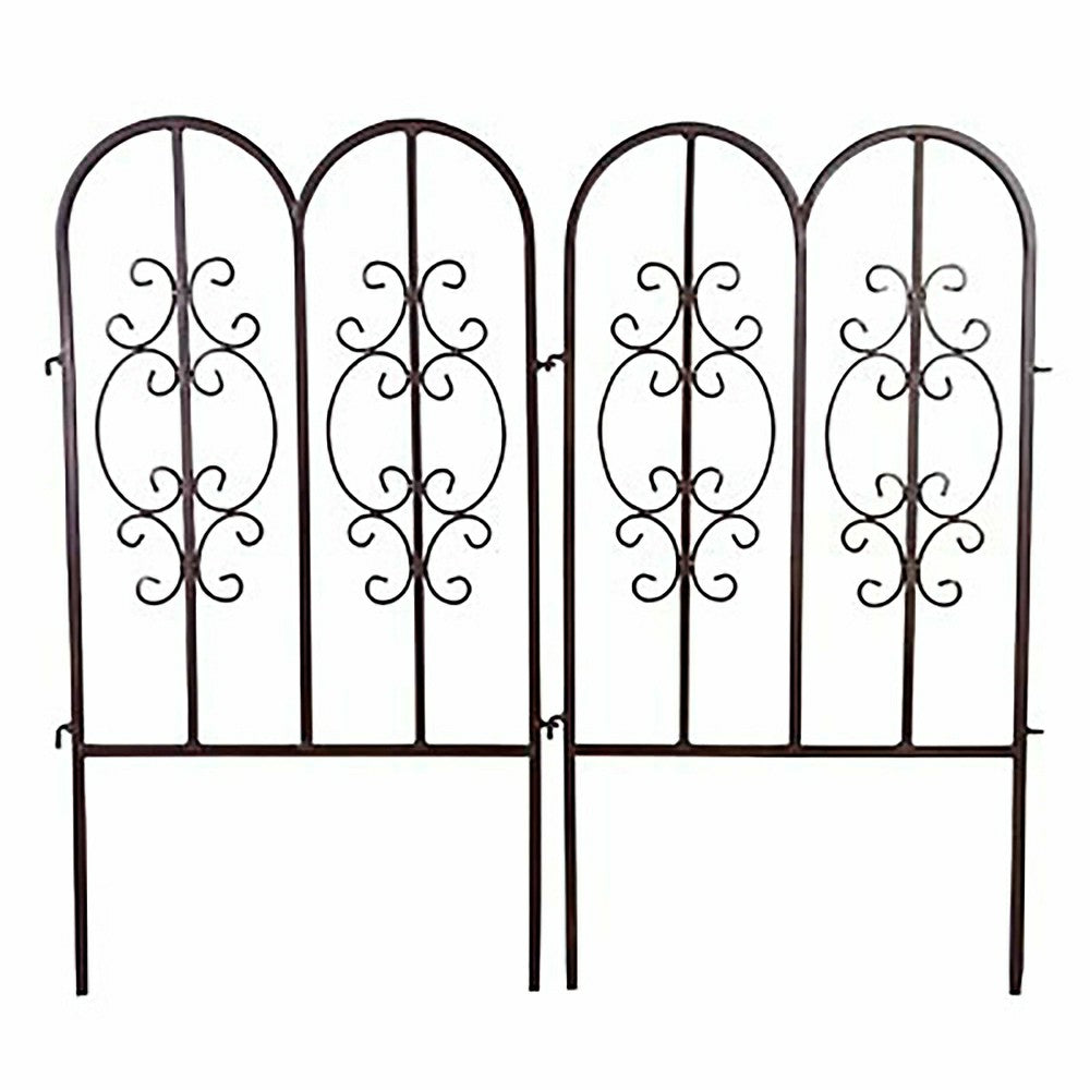 Plow & Hearth Montebello Iron Garden Fencing, Set of 2