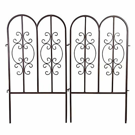 Plow & Hearth Montebello Iron Garden Fencing, Set of 2