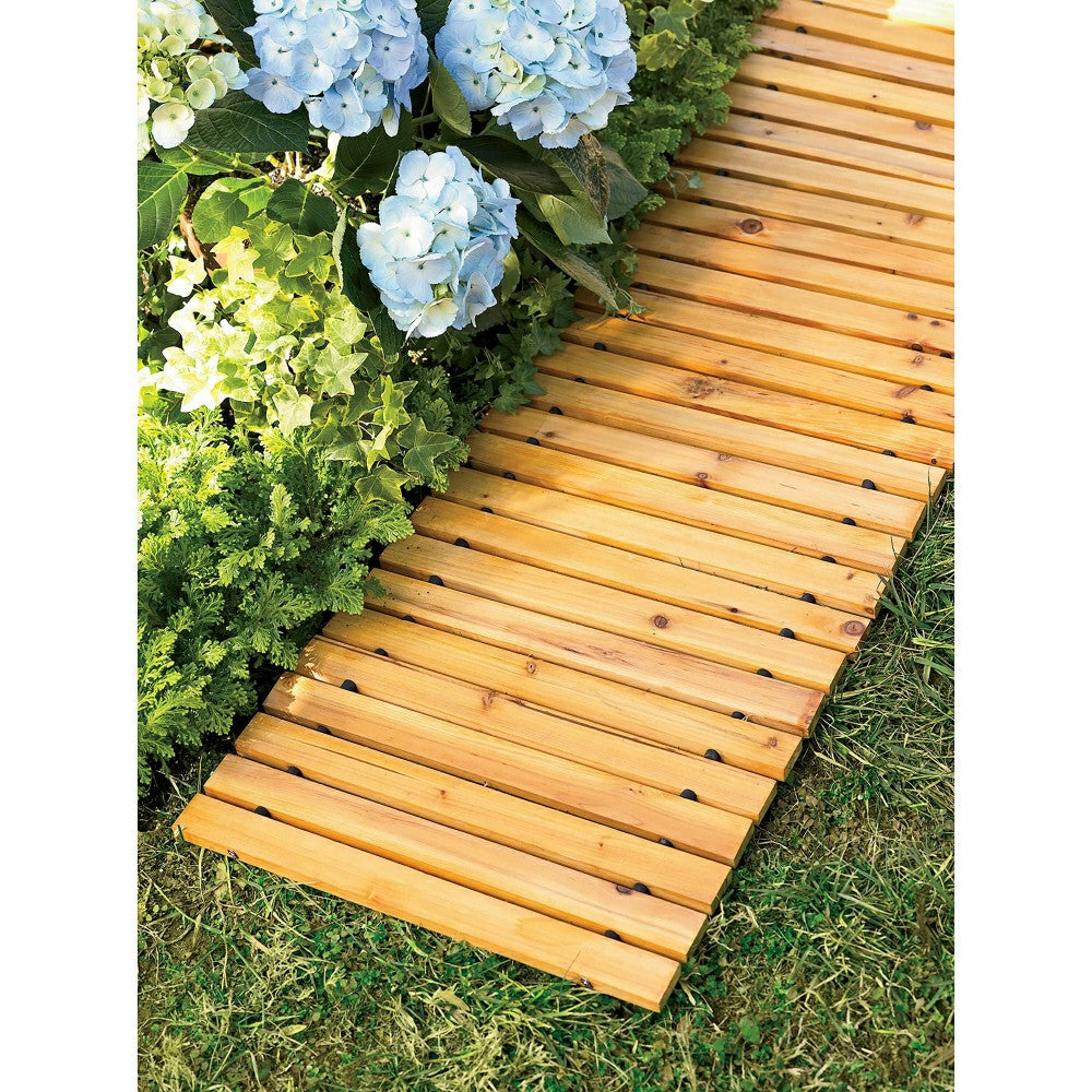 Plow & Hearth 6' Portable Roll-Out Straight Cedar Pathway