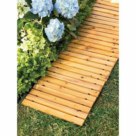 Plow & Hearth 6' Portable Roll-Out Straight Cedar Pathway