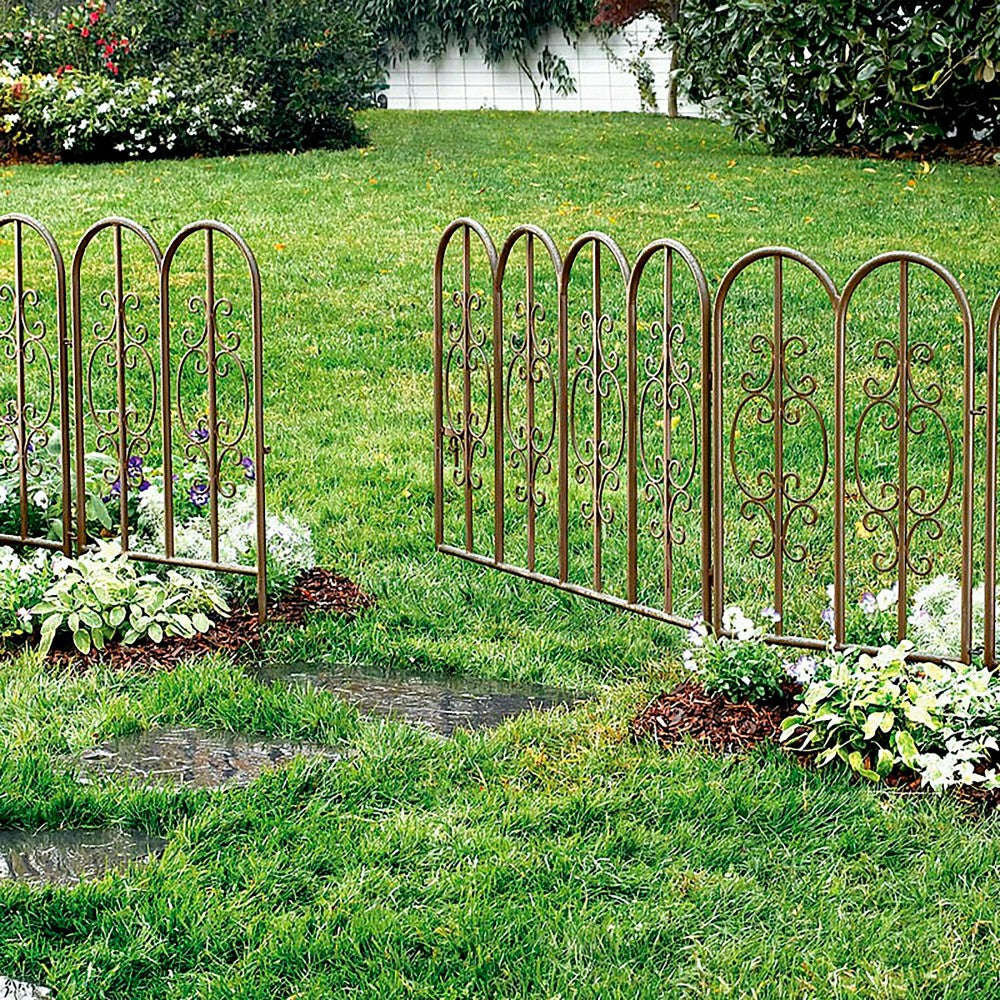 Plow & Hearth Montebello Iron Garden Fencing with Gate