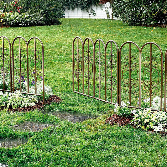 Plow & Hearth Montebello Iron Garden Fencing with Gate