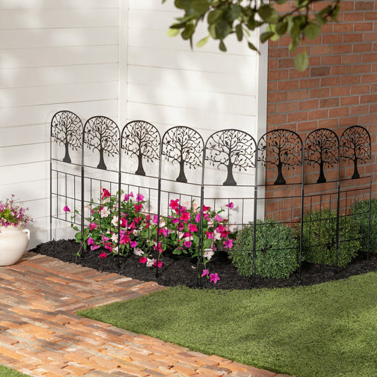 Plow & Hearth 6 Ft. Tree of Life Tall Iron Garden Edging
