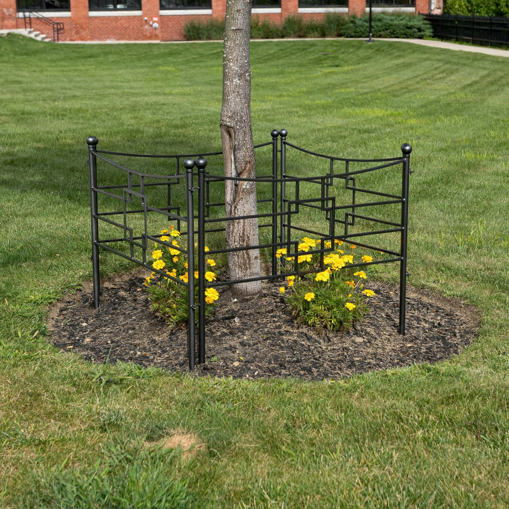 Plow & Hearth Square-on-Squares Fence Section, Set of 4