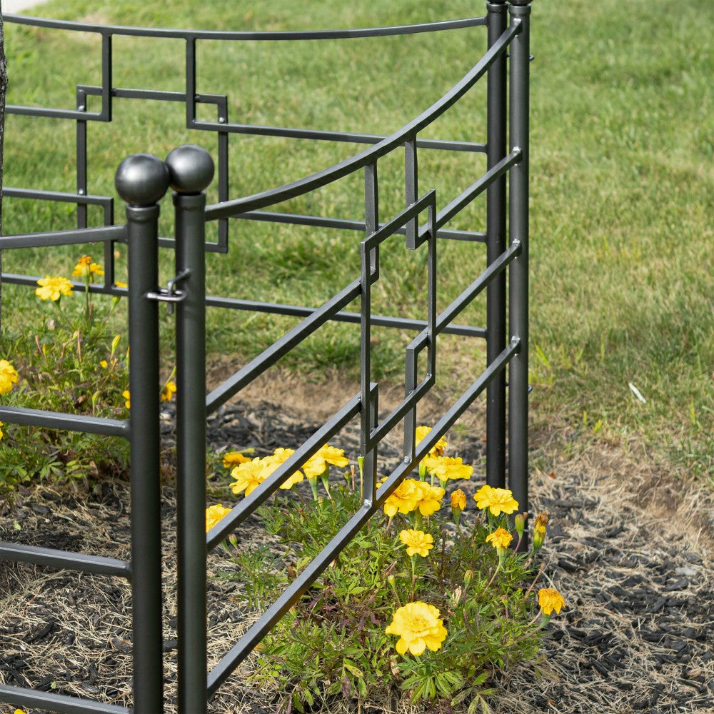 Plow & Hearth Square-on-Squares Fence Section, Set of 4