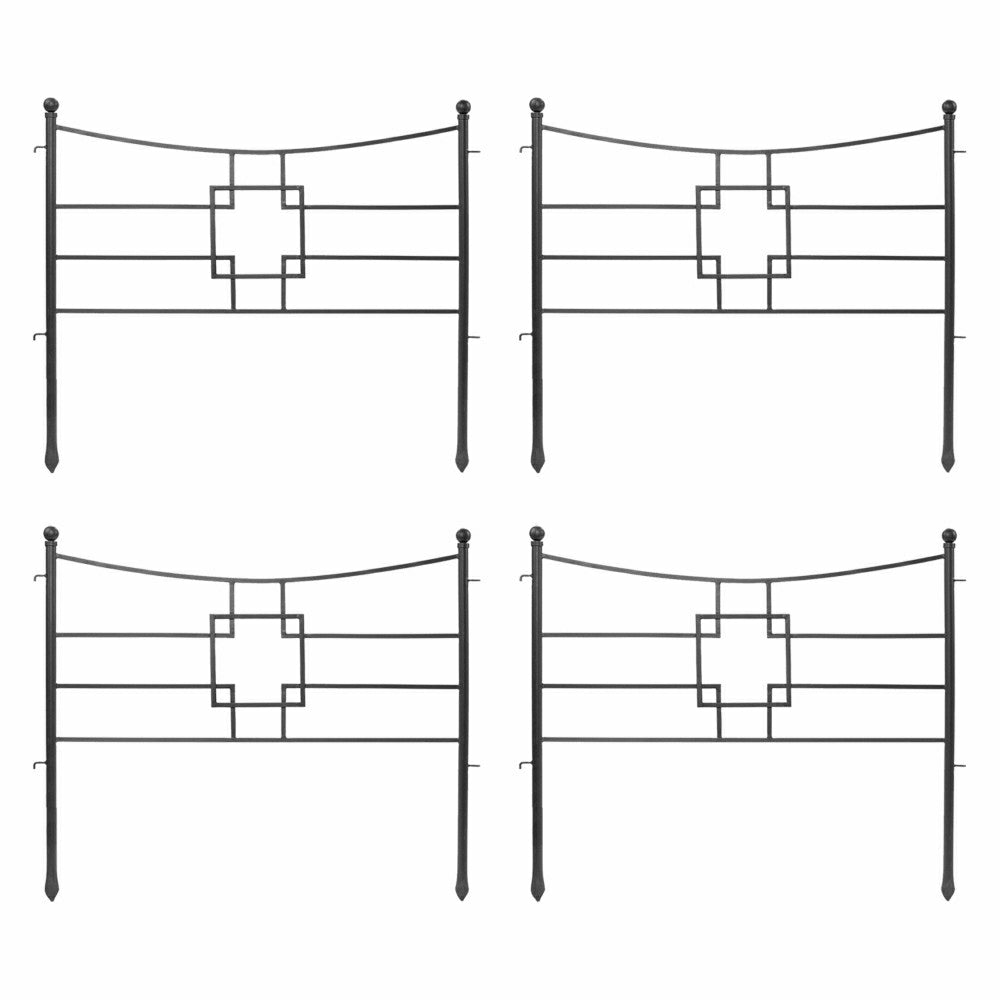 Plow & Hearth Square-on-Squares Fence Section, Set of 4
