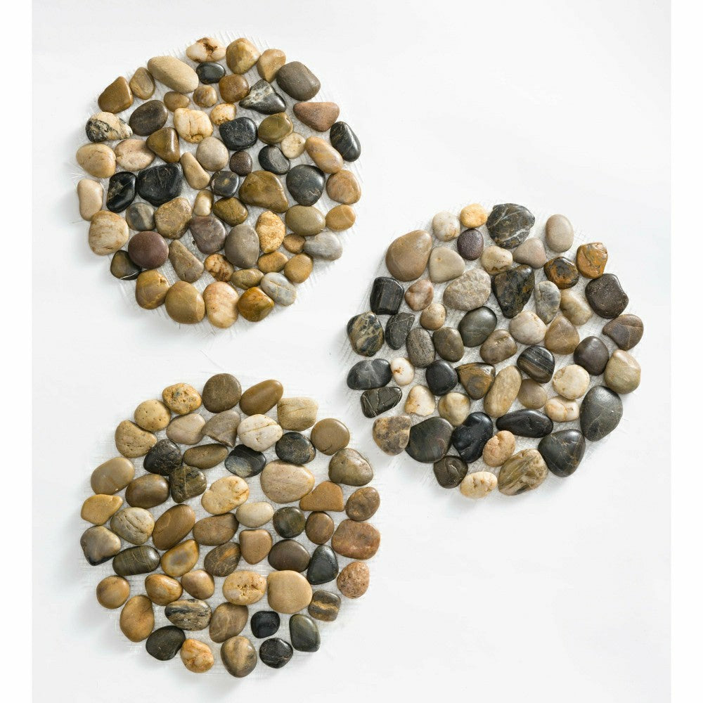 Plow & Hearth River Rock Stepping Stones, set of 3