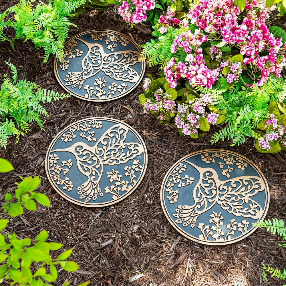 Plow & Hearth Recycled Rubber Stepping Stones, Set of 3