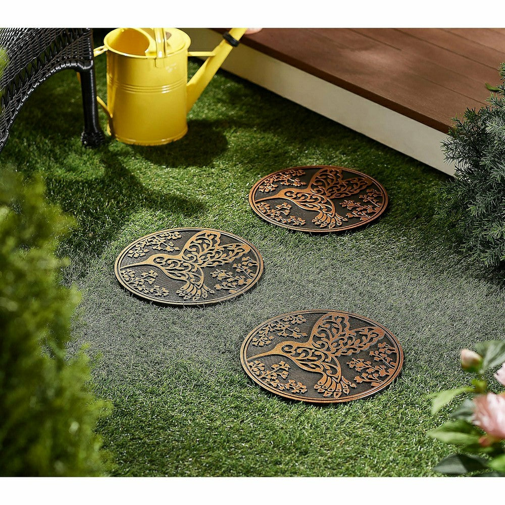 Plow & Hearth Recycled Rubber Stepping Stones, Set of 3