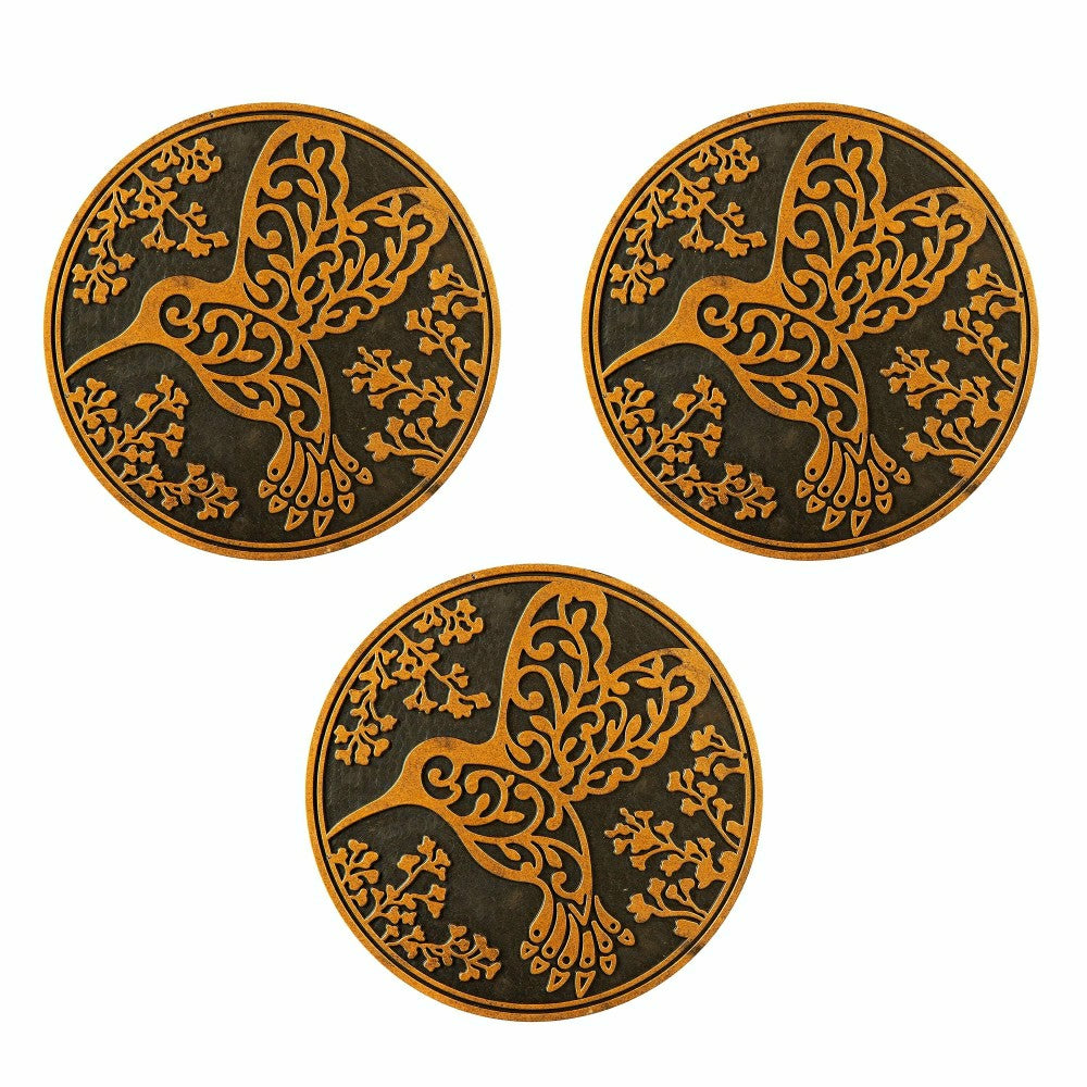 Plow & Hearth Recycled Rubber Stepping Stones, Set of 3