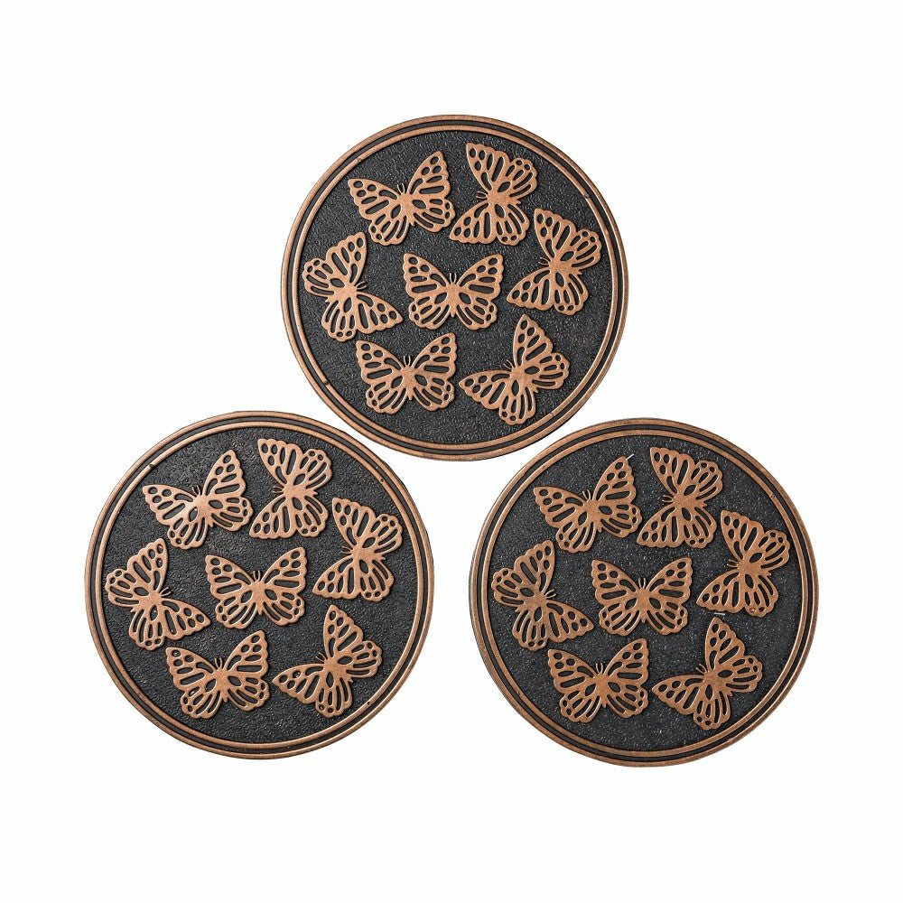 Plow & Hearth Recycled Rubber Stepping Stones, Set of 3