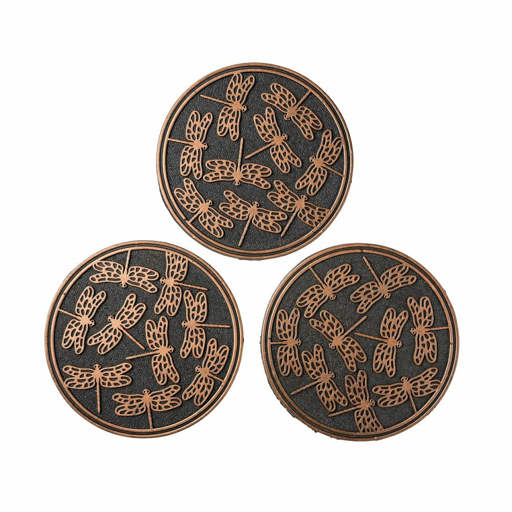 Plow & Hearth Recycled Rubber Stepping Stones, Set of 3