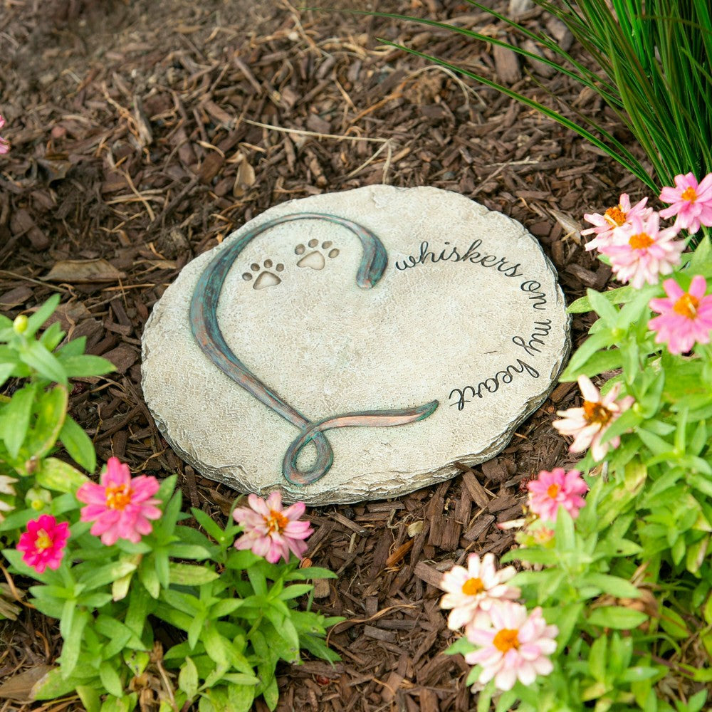 Plow & Hearth Whiskers On My Heart, Garden Stone