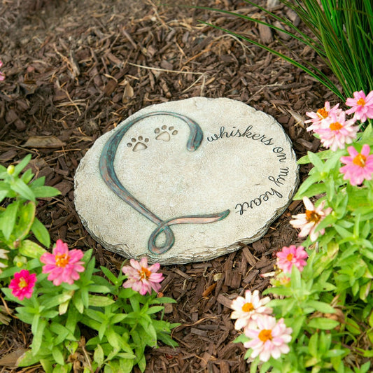 Plow & Hearth Whiskers On My Heart, Garden Stone