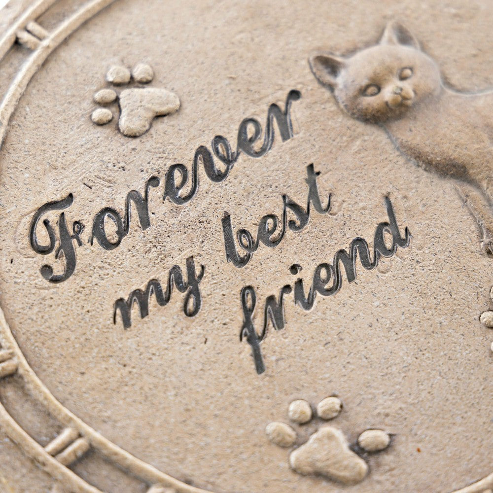 Plow & Hearth Concrete Cat Memorial Stepping Stone