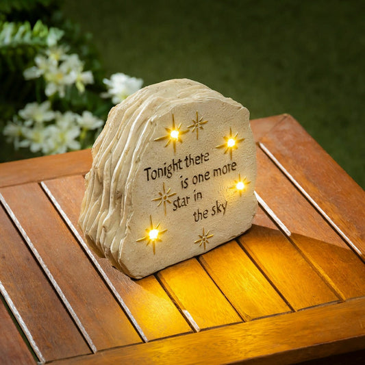 Plow & Hearth Solar Memorial Garden Stone