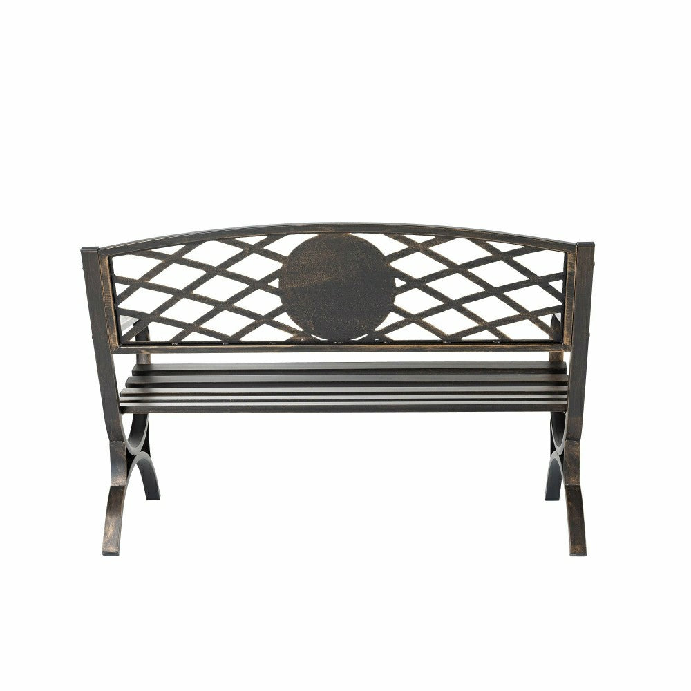 Plow & Hearth Thoughts & Hearts Memorial Metal Garden Bench