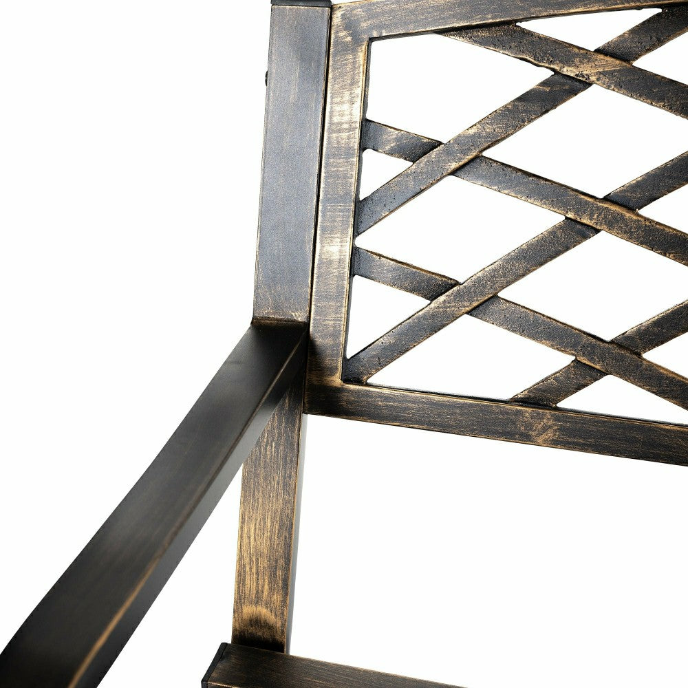 Plow & Hearth Thoughts & Hearts Memorial Metal Garden Bench
