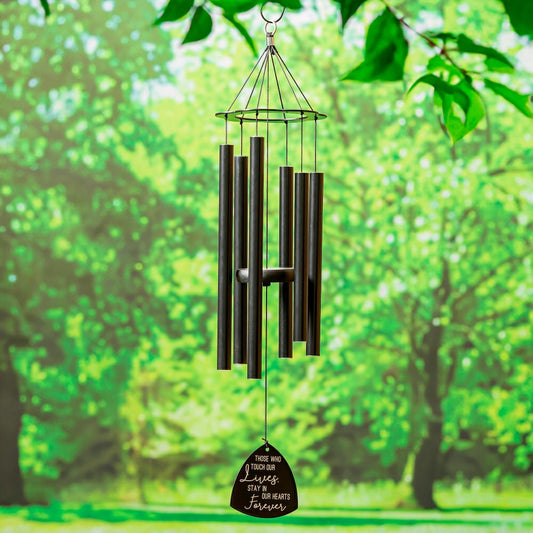 Plow & Hearth "Stay in Our Heart Forever" Hand-Tuned Avria Wind Chime, 30" H