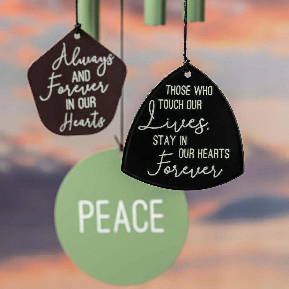 Plow & Hearth "Stay in Our Heart Forever" Hand-Tuned Avria Wind Chime, 30" H